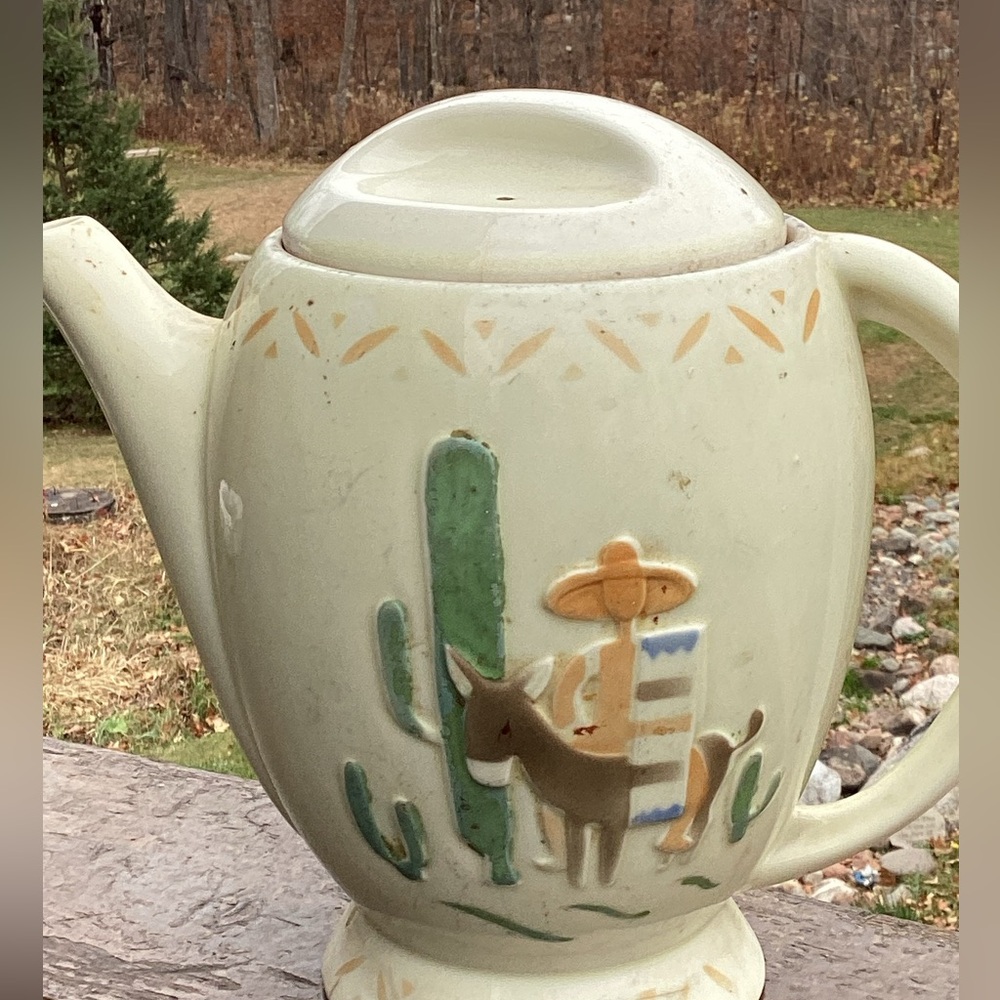 βοΈ Vintage SOUTHWEST PORCELIER Ceramic Teapot VNVC - Picture 2 of 15